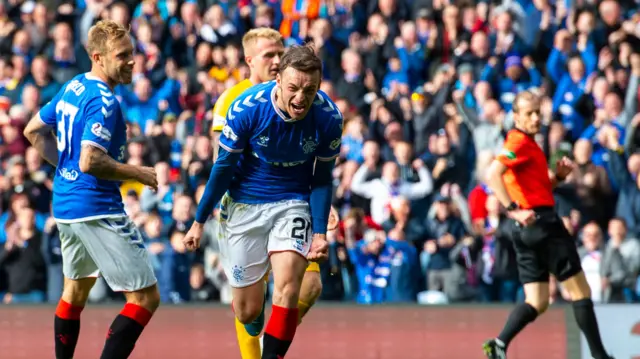 Brandon Barker celebrates