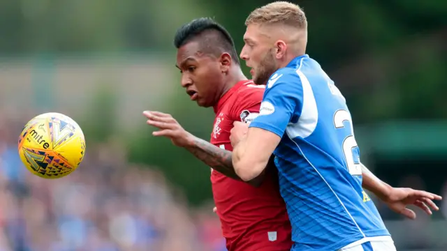 Alfredo Morelos and Liam Gordon