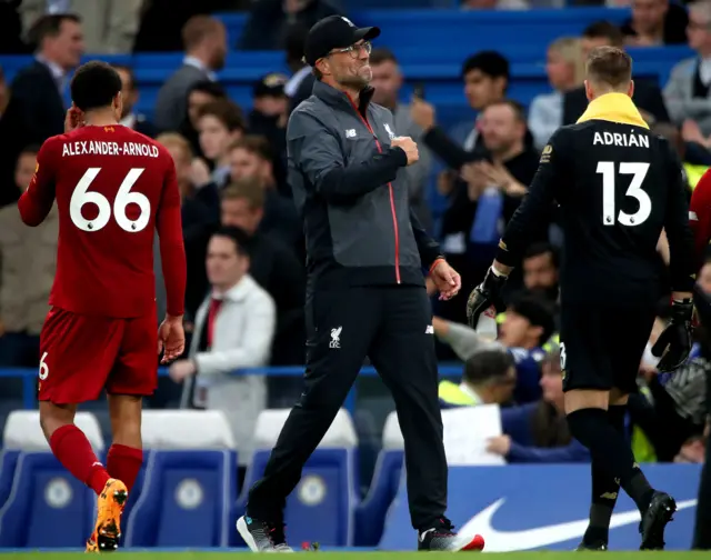 Jurgen Klopp celebrates