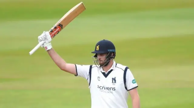 Sibley celebrating for Warwickshire this season