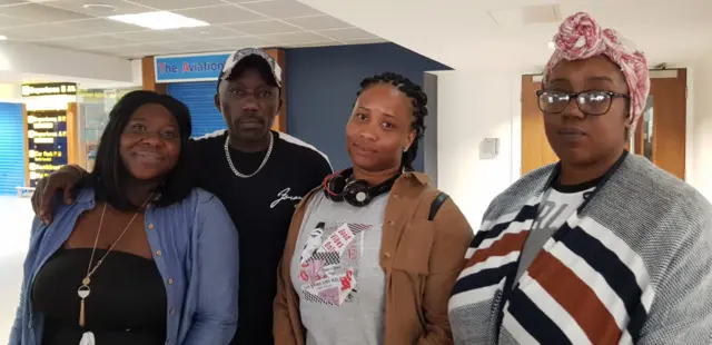 Family at Manchester Airport