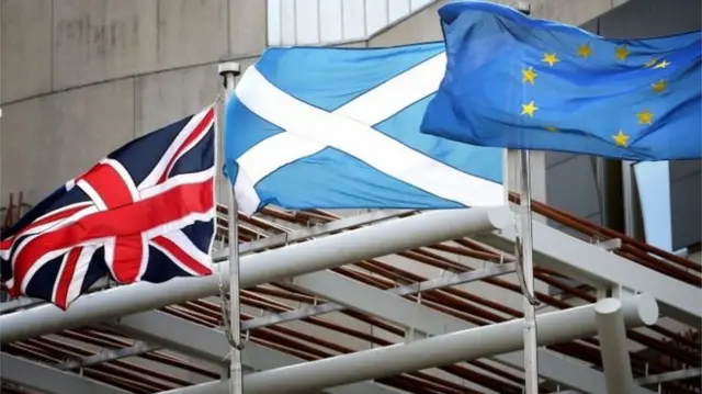 Flags outside Holyrood