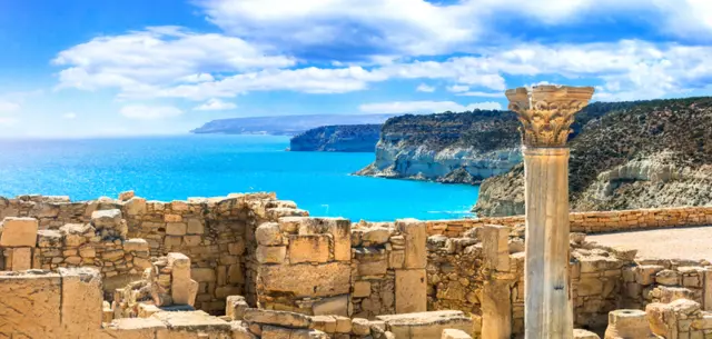 Ancient temples and turquoise sea of Cyprus