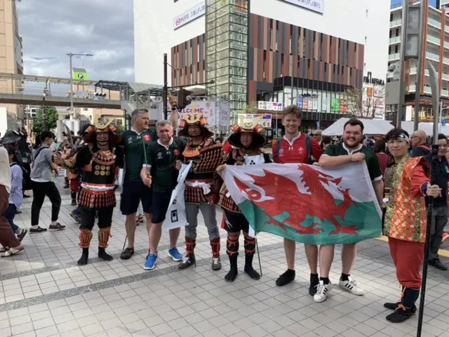 Wales fans in Toyota