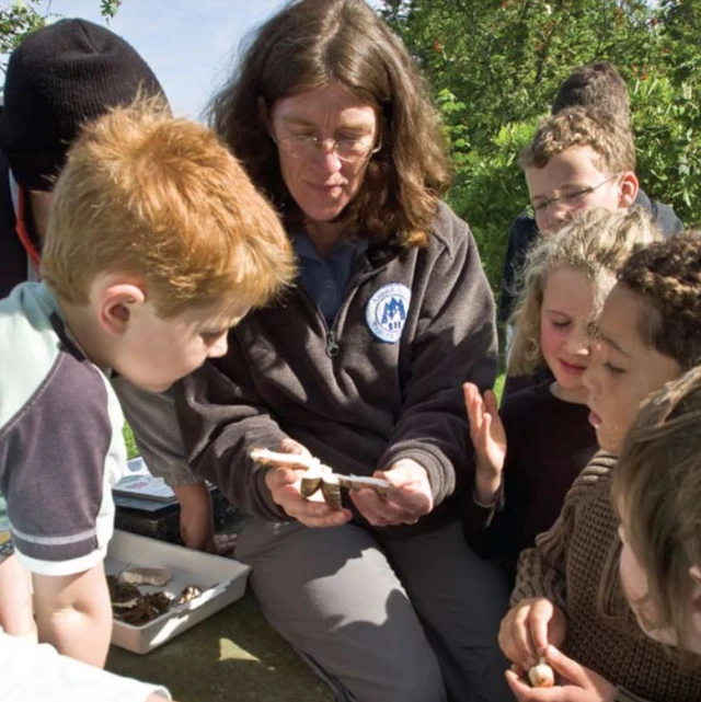 Ranger with children