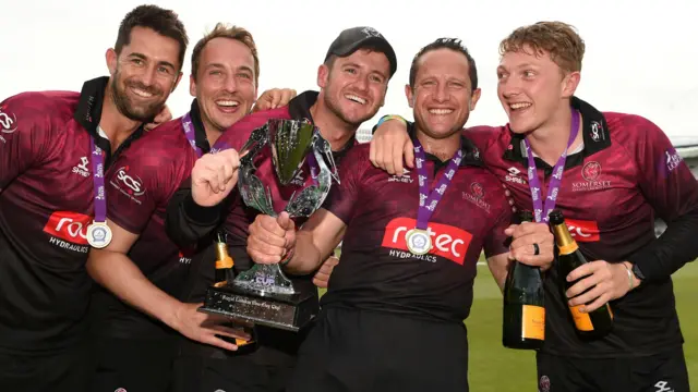 Somerset celebrate their One-Day Cup win