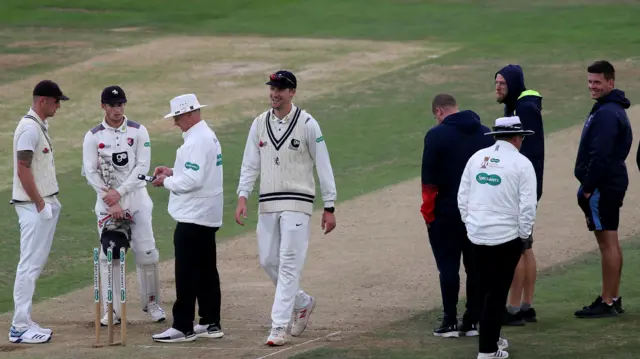 Bad light stops play at Canterbury