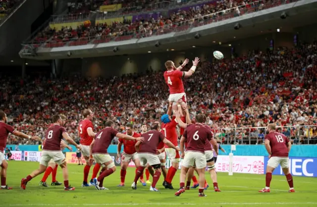 Jake Ball wins a line-out