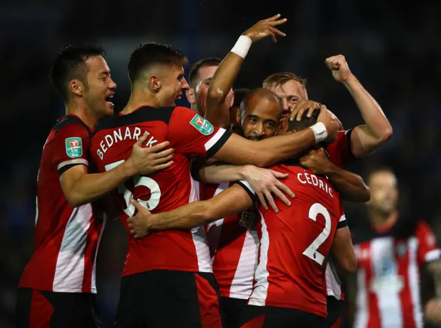 Cedric Soares celebrates