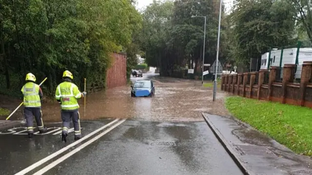 Flooded road