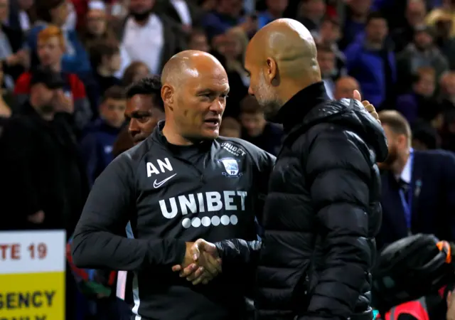 Alex Neil and Pep Guardiola