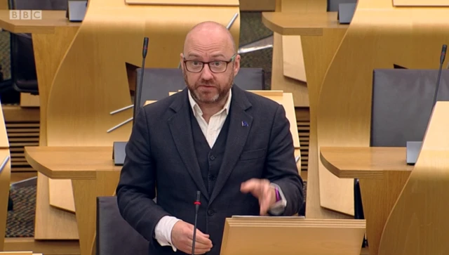 Scottish Green co-leader Patrick Harvie