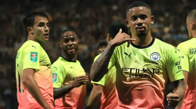 Gabriel Jesus celebrates