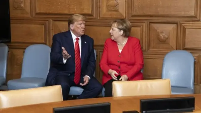 Donald Trump and Angela Merkel