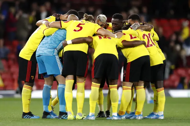 Watford huddle