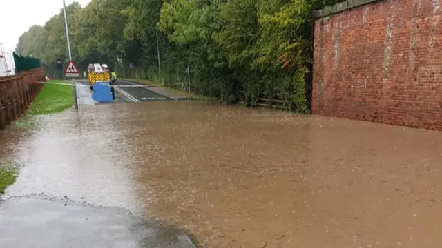 Flooded road