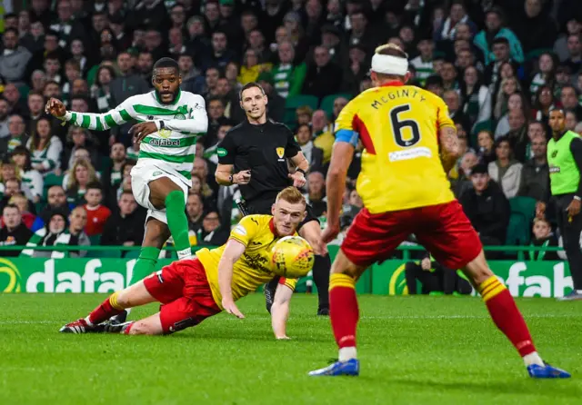 Celtic's Olivier Ntcham scores