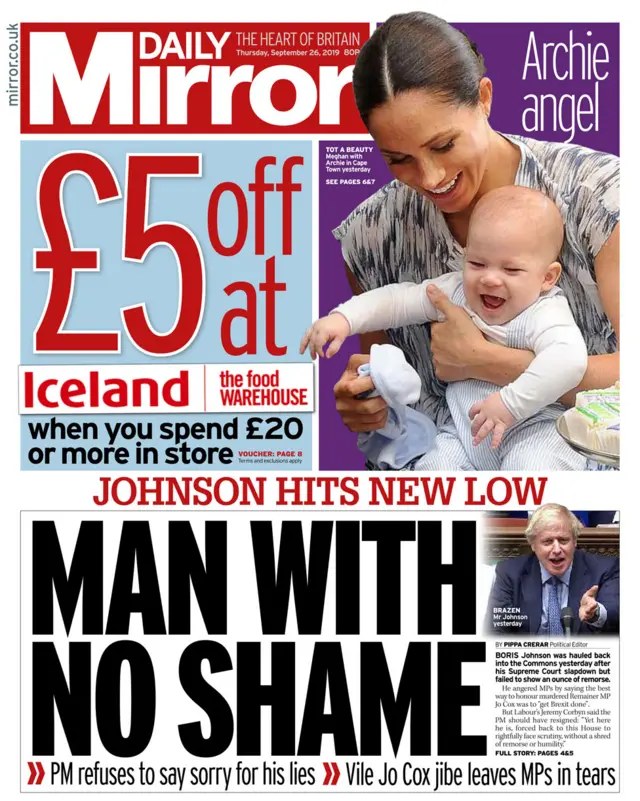 Mirror front page 26/09/19