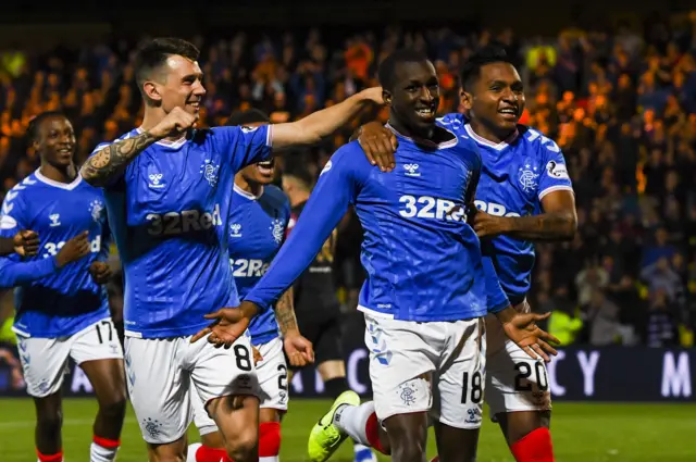 Rangers' Glen Kamara celebrates