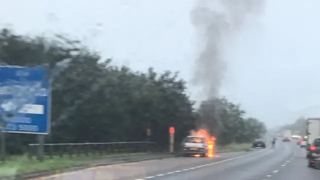 A50 car fire