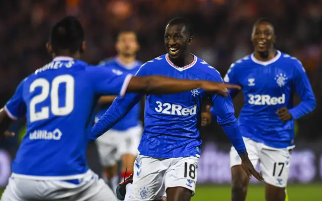 Rangers' Glen Kamara celebrates