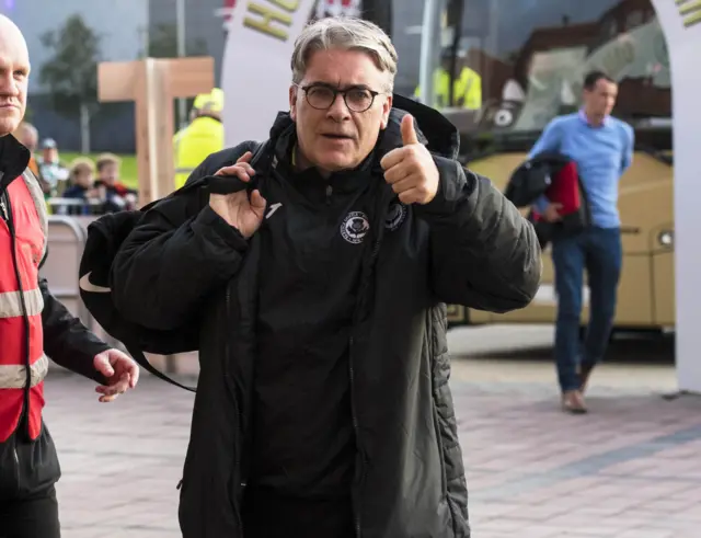 Partick Thistle manager Ian McCall arrives at Celtic Park