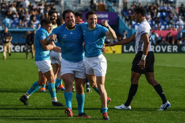 Uruguay celebrate