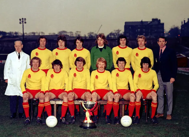 Partick Thistle's League Cup-winning team of 1971