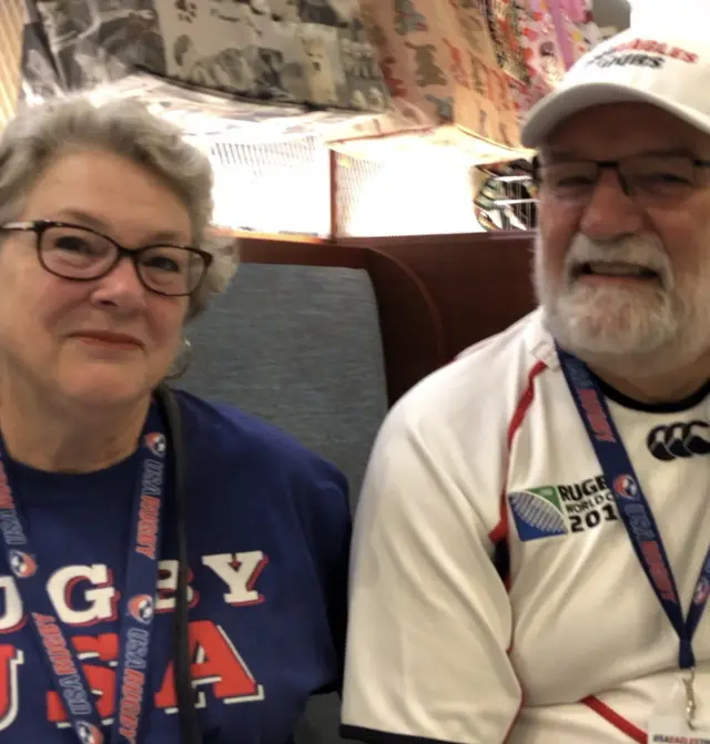 USA fans Elaine and John