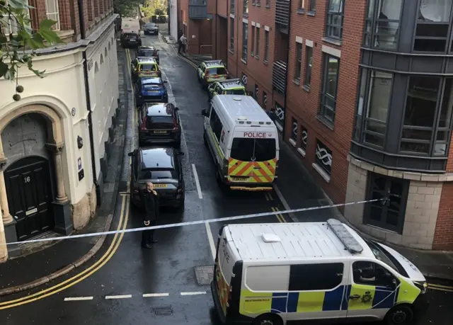 Police cordon Halifax Place