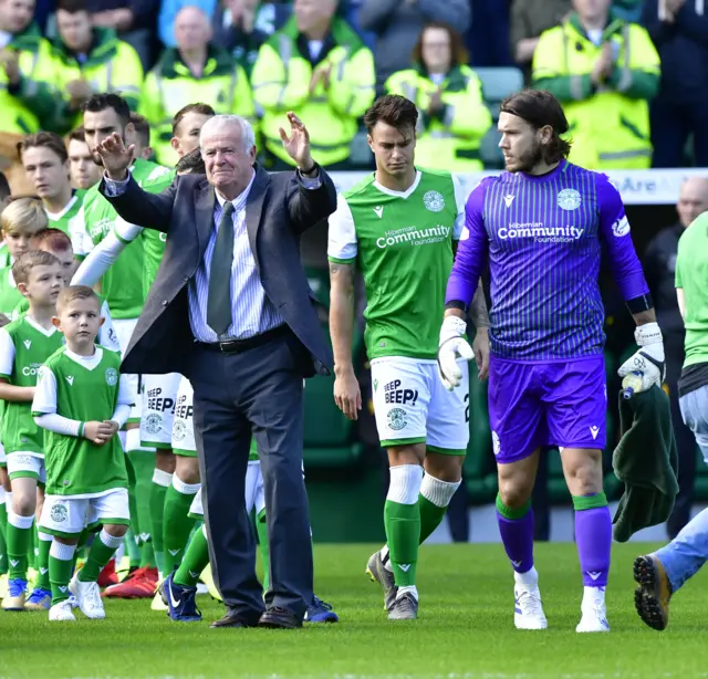 Pat Stanton is enjoying his day at Easter Road