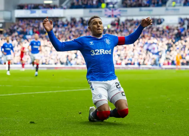 James Tavernier netted two penalties at Ibrox