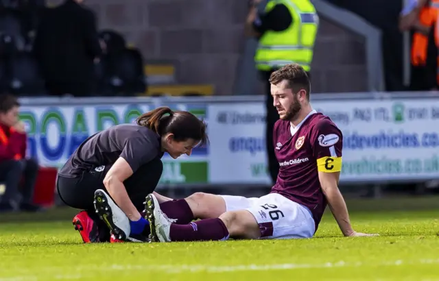 Craig Halkett receives treatment