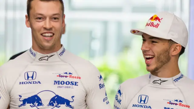 Pierre Gasly and Daniil Kvyat