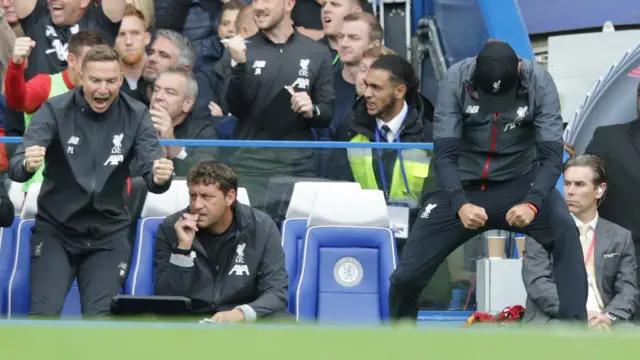 Jurgen Klopp (right) celebrates