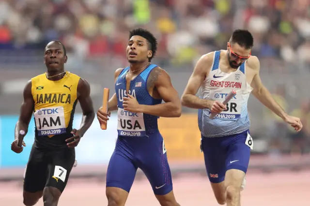 Men's relay including Martyn Rooney