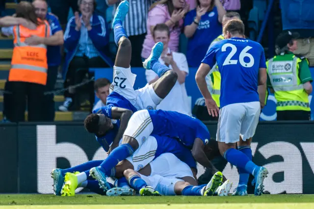 Leicester celebrate