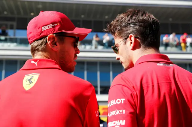 Sebastian Vettel and Charles Leclerc