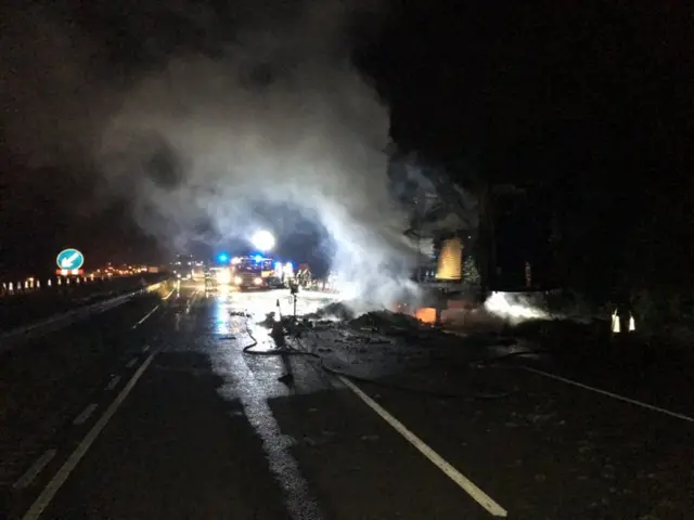 Lorry fire