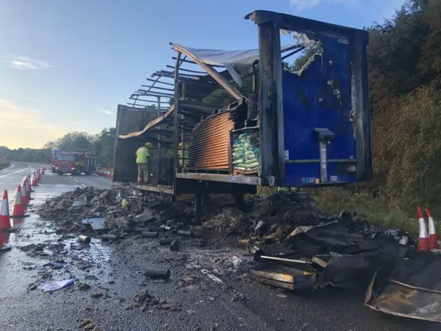 Lorry fire