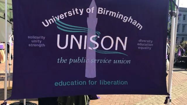 University of Birmingham Unison banner