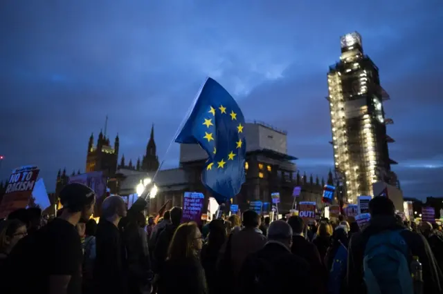 Protests outside Parliament