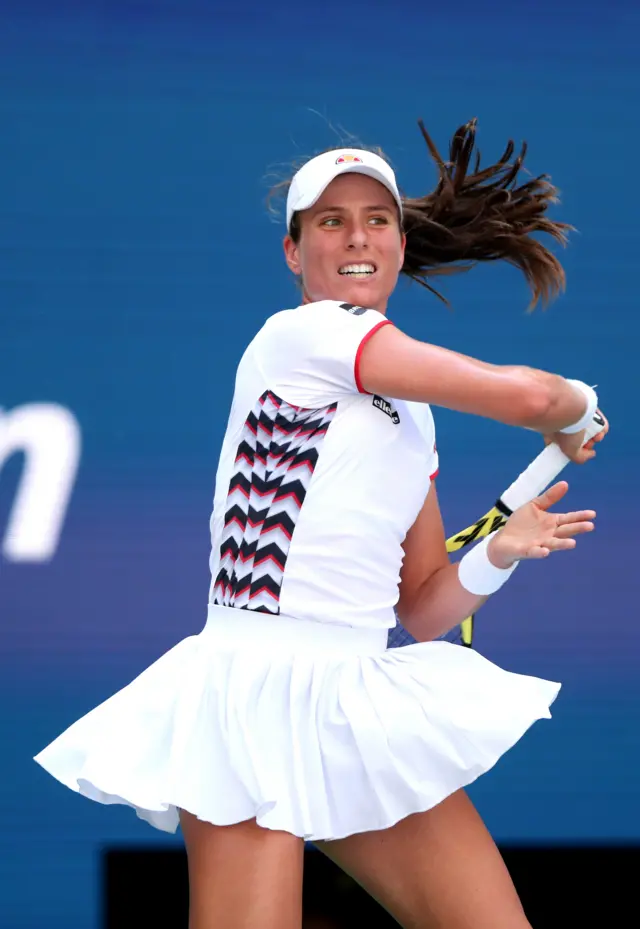 Johanna Konta breaks