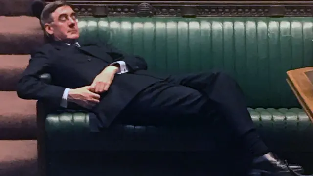 Rees-Mogg told to 'sit up man!'