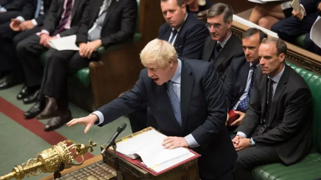 Prime Minister Boris Johnson at the dispatch box