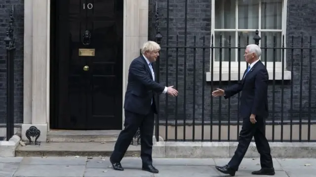 Boris Johnson meets Mike Pence