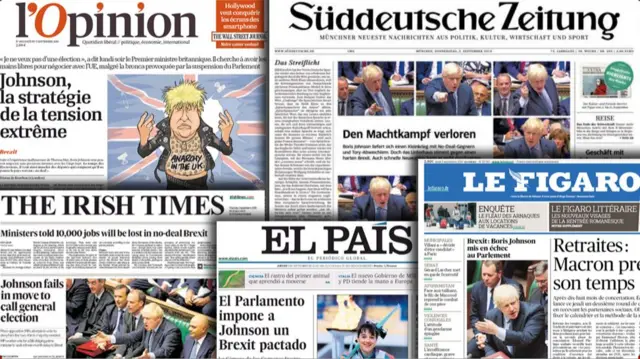 European front pages