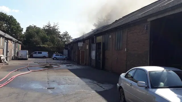 The fire at the industrial unit