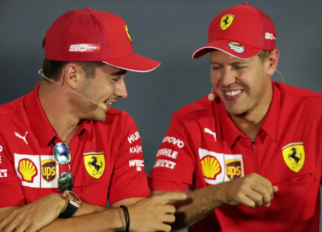 Charles Leclerc and sebastian vettel