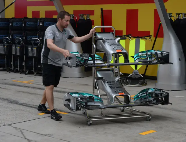 Pit lane trolley